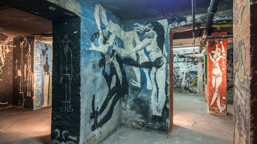 Paintings on cellar walls