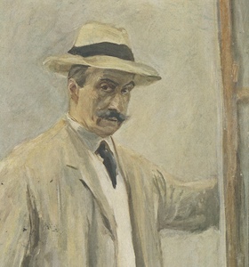 Max Liebermann an Oscar Schmitz, Postkarte, Berlin, 10. April 1915