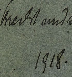 Brecht Notizbuch, 1918